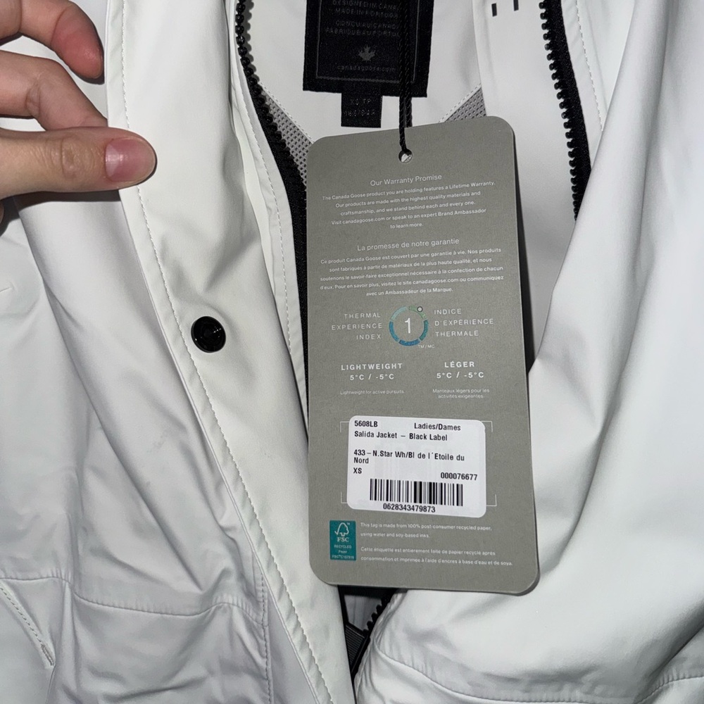 Canada Goose Salida Women's White Waterproof Jacket - Picture 9 of 9